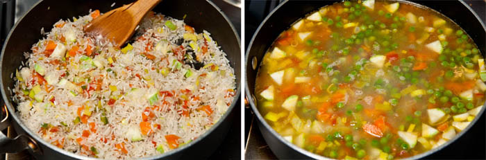 how to make rice with vegetables